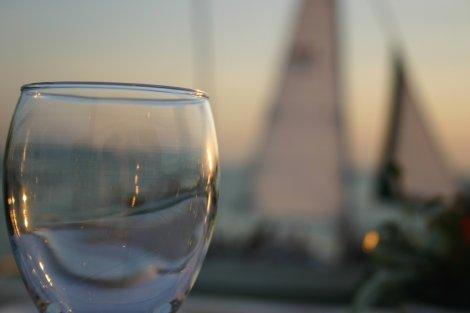 Relaxing on the yacht after a day of boat work